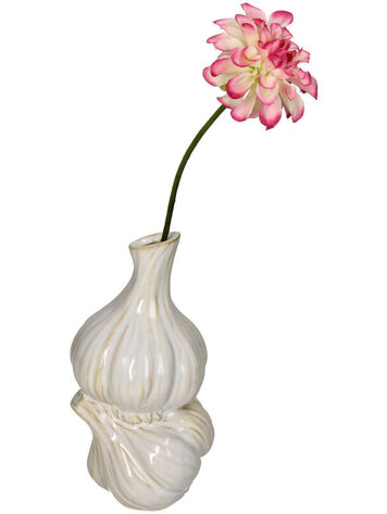 Vase Garlic White 9x8x17cm