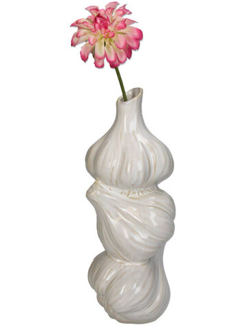 Vase Garlic White 10x9x23cm