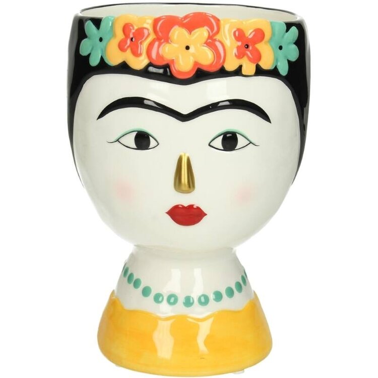 Planter Lady Flower Multi 15x14x21cm