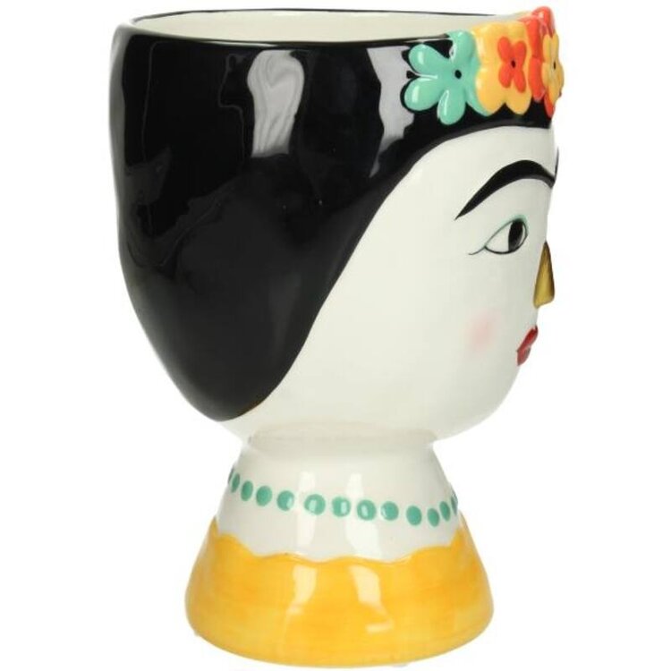 Planter Lady Flower Multi 15x14x21cm