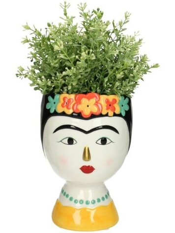 Planter Lady Flower Multi 15x14x21cm