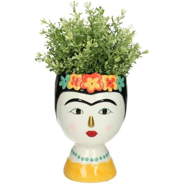 Planter Lady Flower Multi 15x14x21cm