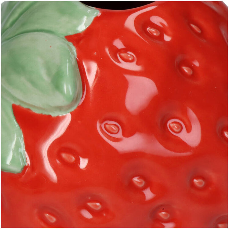 Vaas Aardbei Rood 13x10x10cm