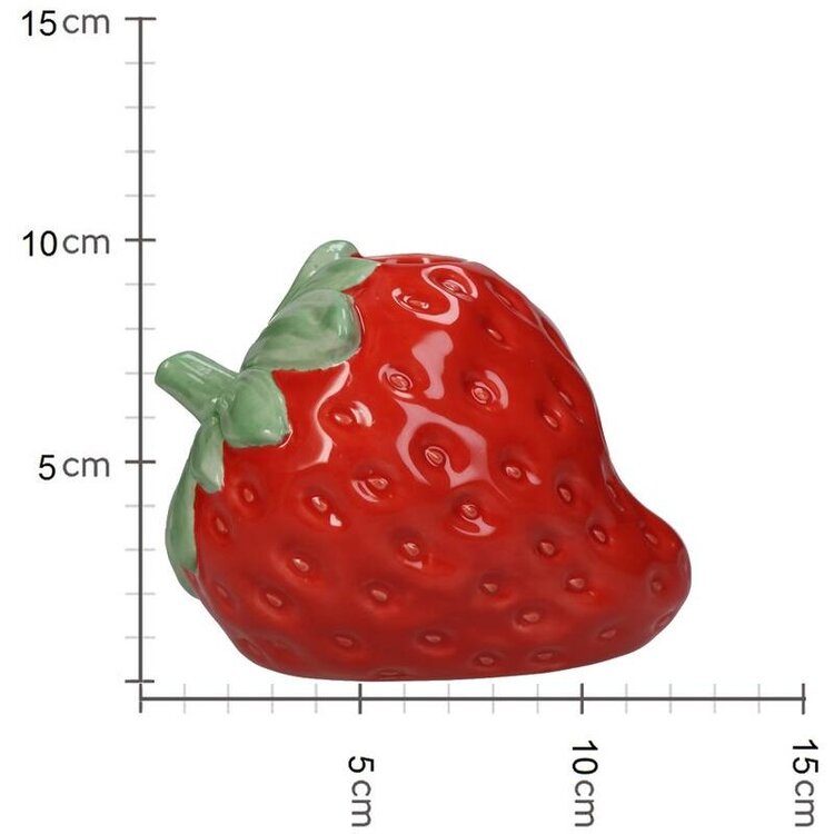 Vaas Aardbei Rood 13x10x10cm