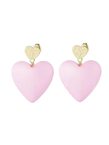 Earrings love on tour - pink gold