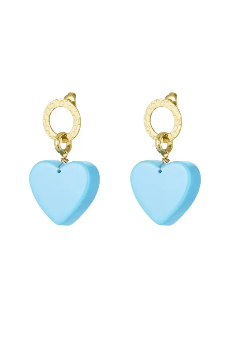 Earrings love again - light blue
