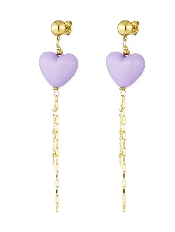 Earrings no strings attached - lilac