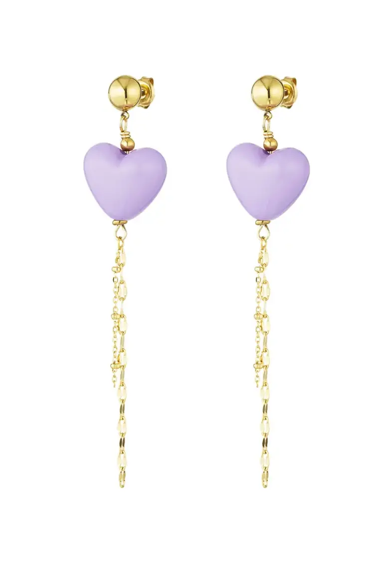 Earrings no strings attached - lilac