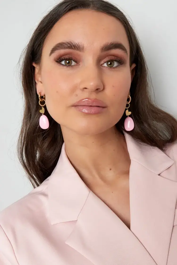 Earrings sea vibe - pink/gold