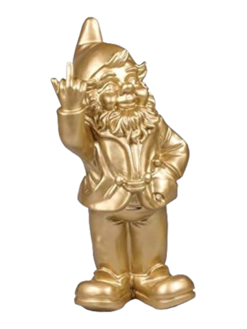 Kabouter F*ck You - goud