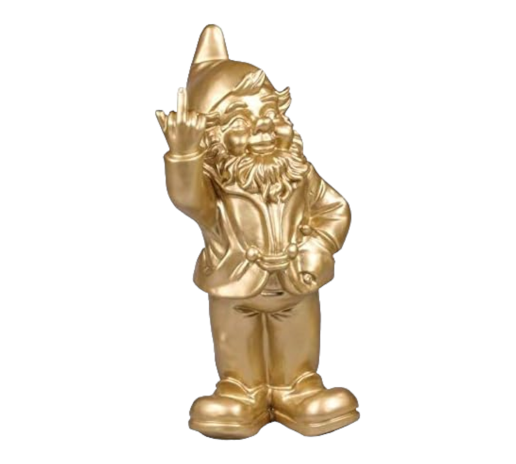 Kabouter F*ck You - goud