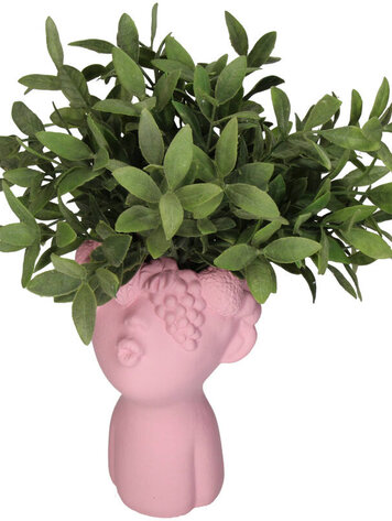 Planter Head Fruits Pink 12x12x19cm