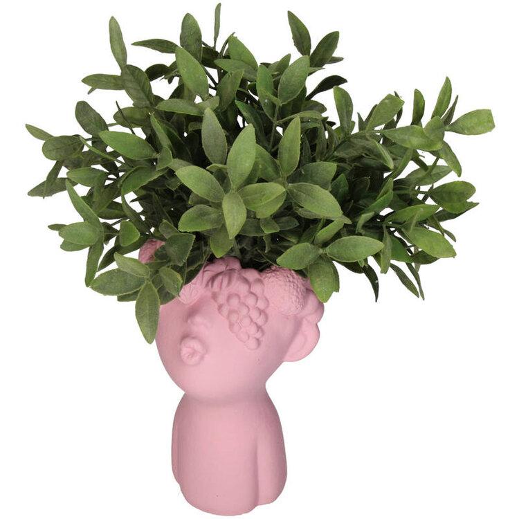 Planter Head Fruits Pink 12x12x19cm