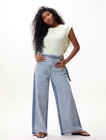 Catwalk Junkie Wide leg jeans with two tone effect