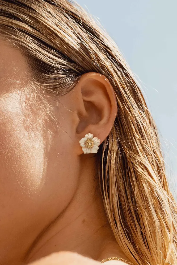 Bohm Paris Elfie Earrings - wit parelmoer