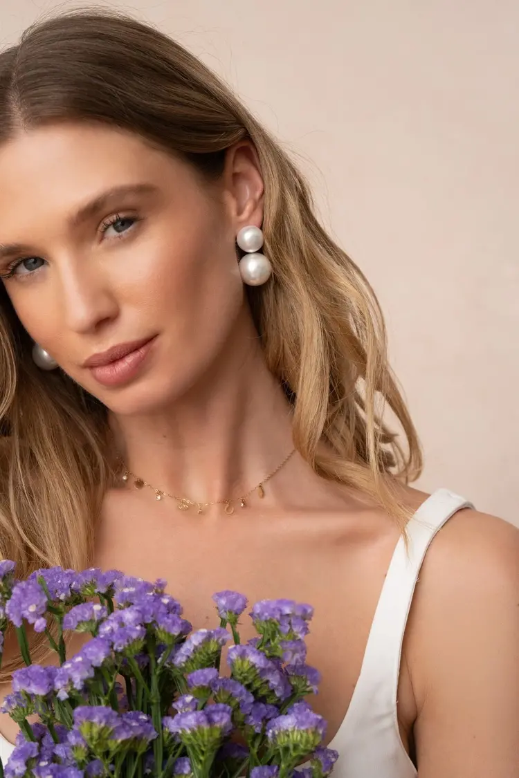 Bohm Paris Kenzah Earrings - witte harsparel