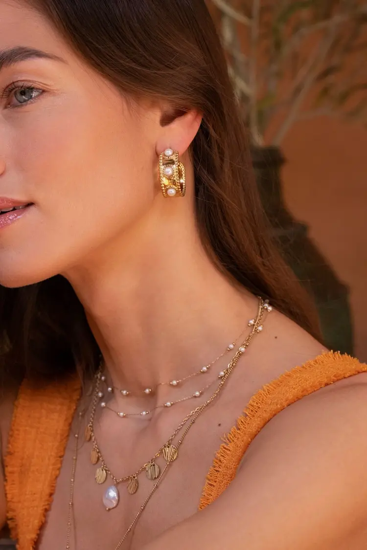 Bohm Paris Shirley Earrings - Wit parelmoer