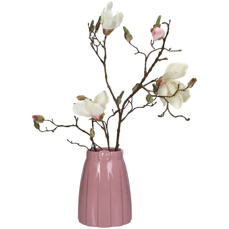 Vase Skirt Fine Earthenware Pink 16.5x13x22cm