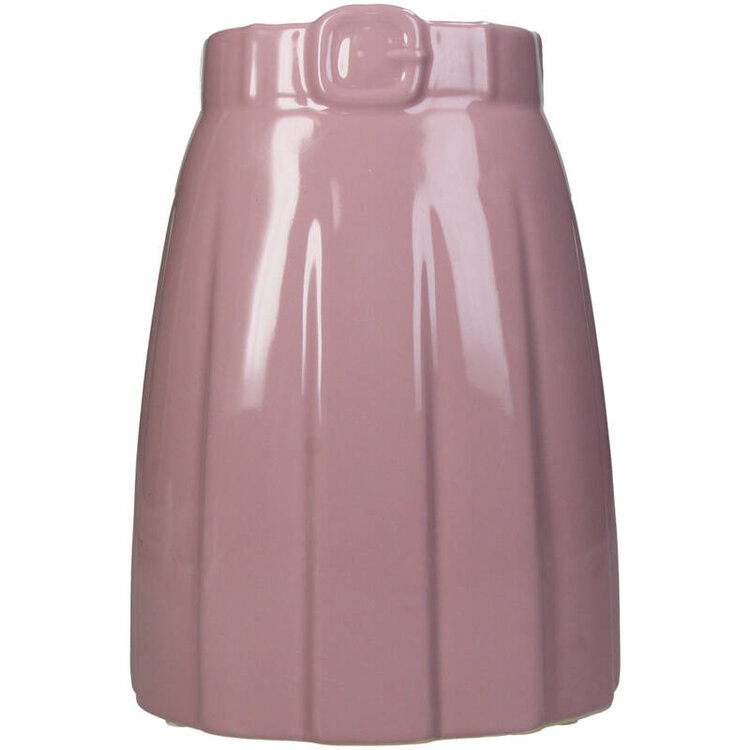 Vase Skirt Fine Earthenware Pink 16.5x13x22cm