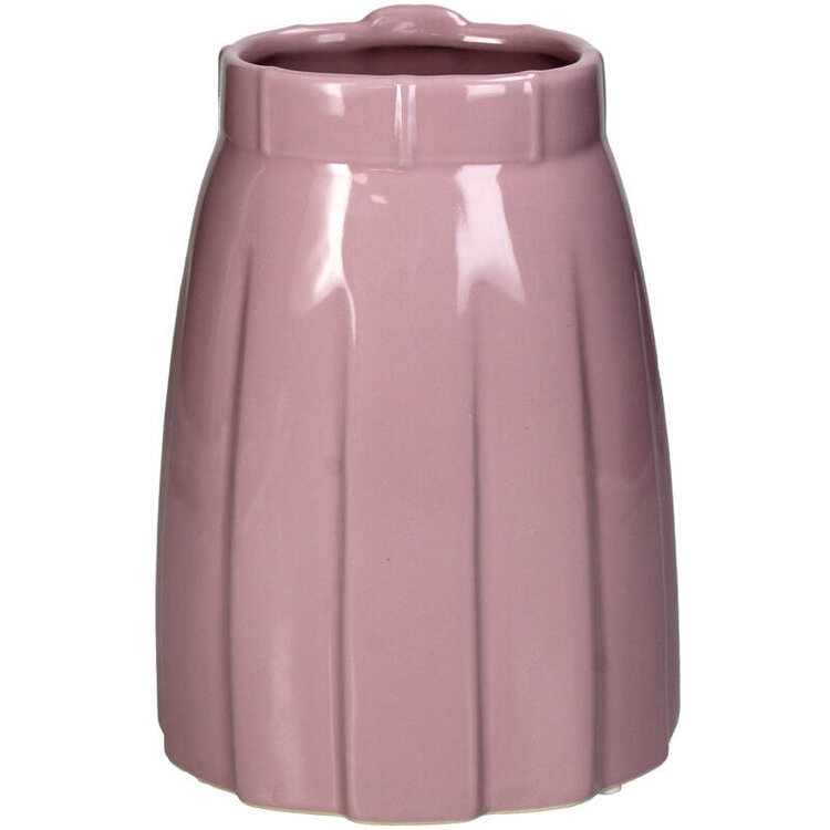 Vase Skirt Fine Earthenware Pink 16.5x13x22cm