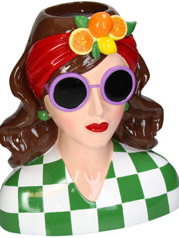 Vase Fashion Lady Polyresin Multi 26.5x16.5x29cm