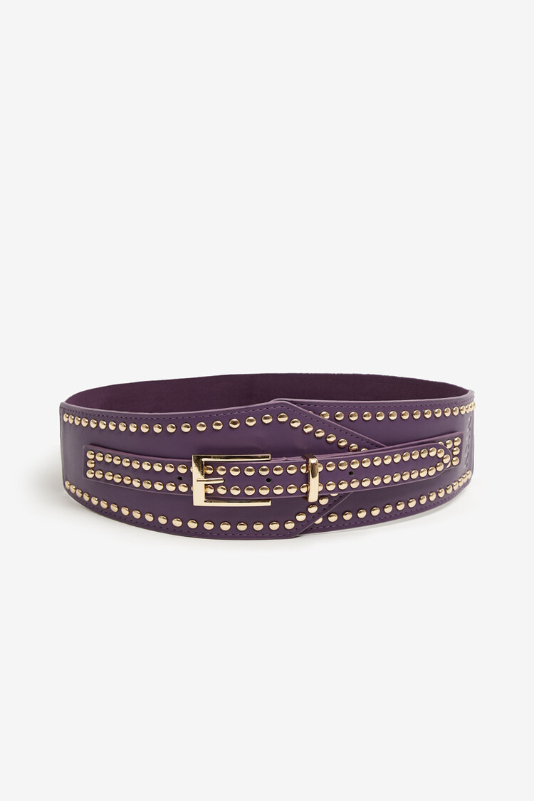 Studded Belt - wine
