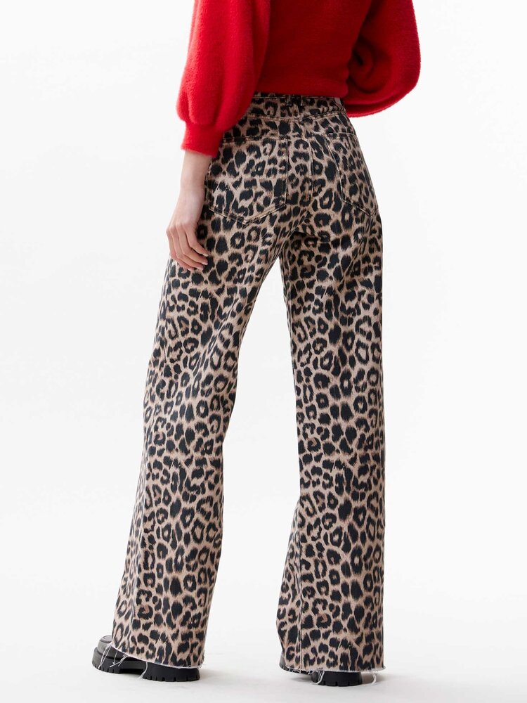 Catwalk Junkie Jeans Loose with leopard design - grey morn