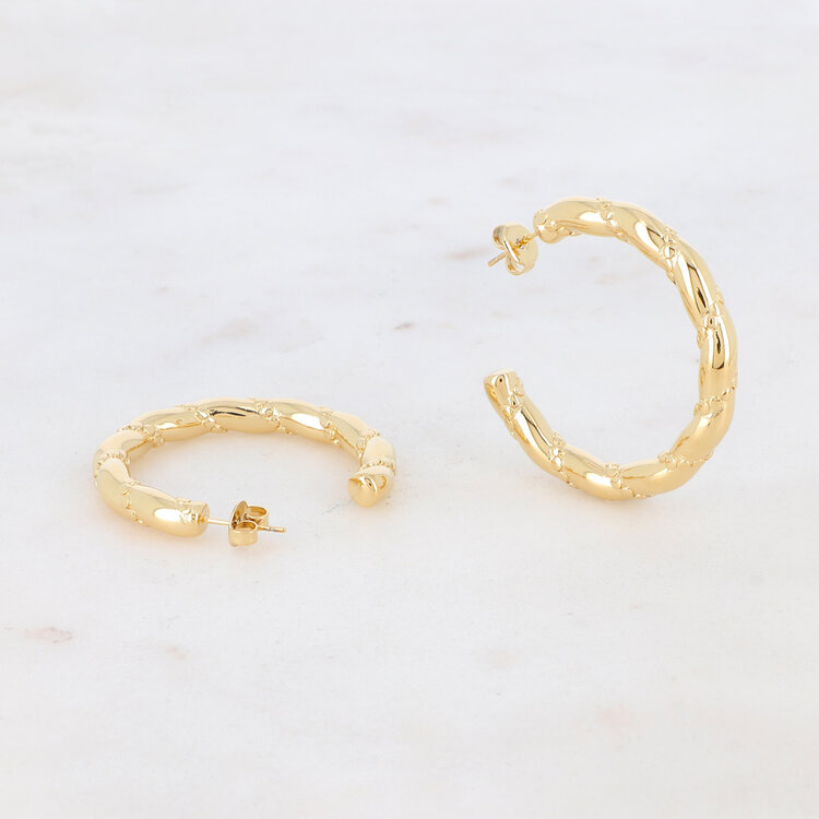 Bohm Paris Double twisted earrings - gold