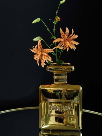 Vase Perfume Bottle Gold 30x9x20cm