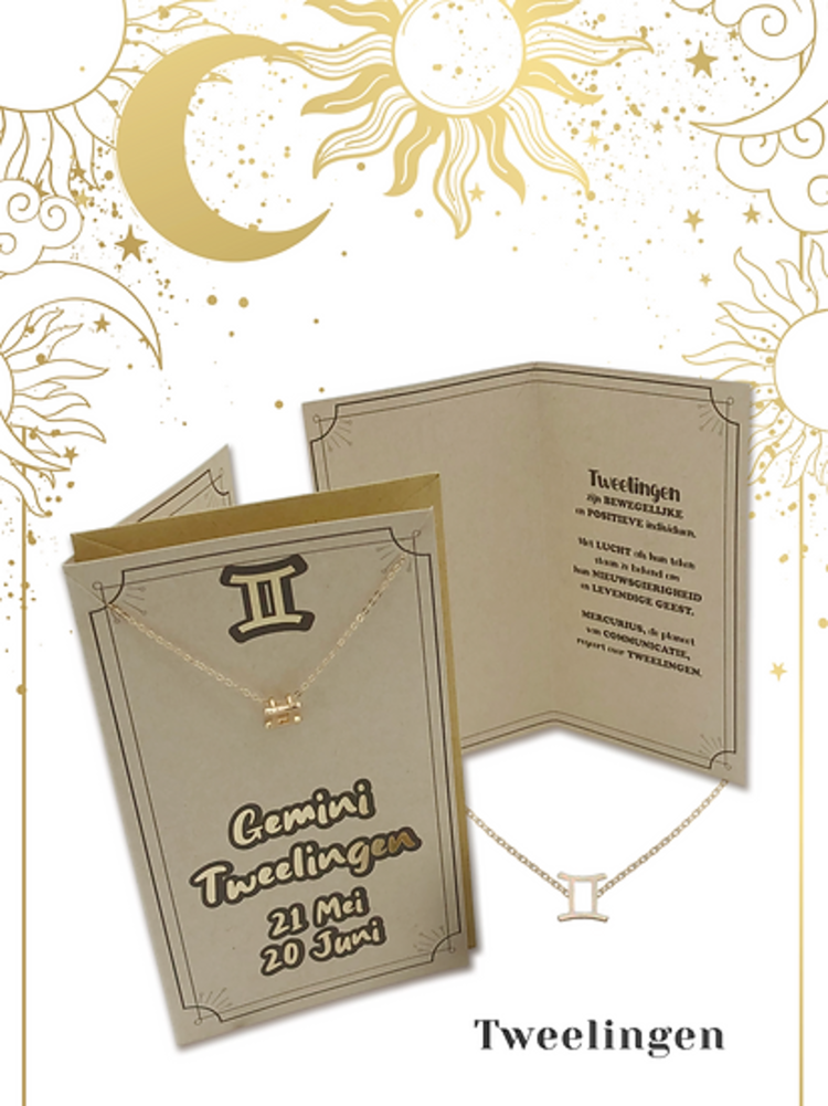Tweelingen Gemini Horoscoop (met Ketting)