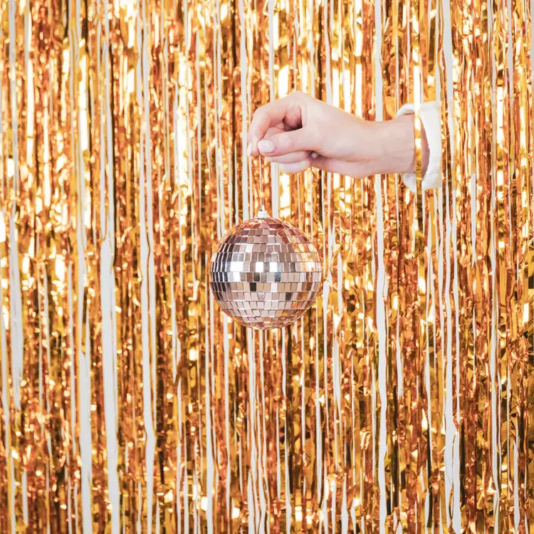 House Vitamin Disco Ball - Glass - Rose Gold - 10x10x10cm