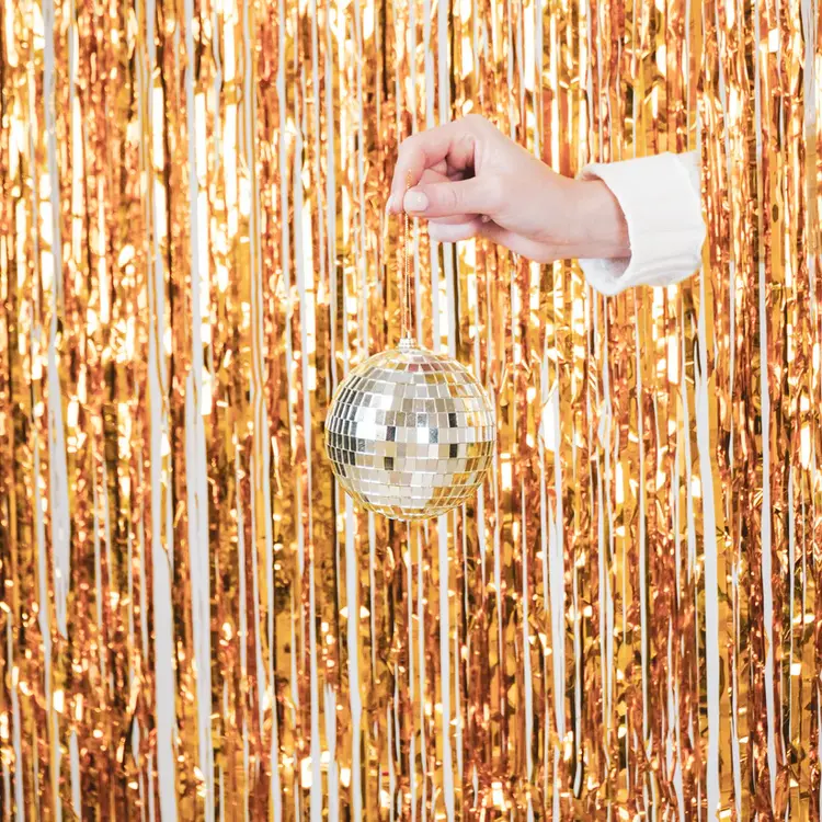 House Vitamin Disco Ball - Glass - Gold - 10x10x10cm