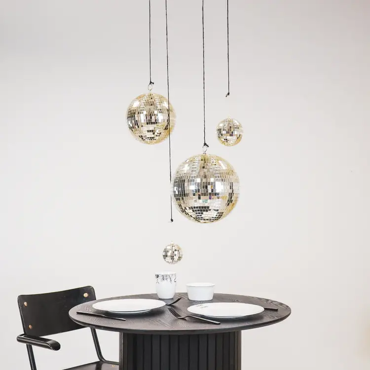 House Vitamin Disco Ball - Glass - Gold - 10x10x10cm