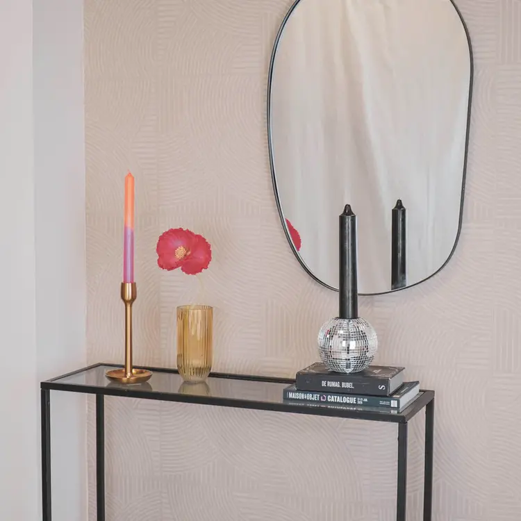 House Vitamin Candle holder - Tealight - Disco - Glass - Silver - 12x10cm