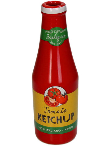 Vase Ketchup Fine Earthenware Red 7x7x21.5cm