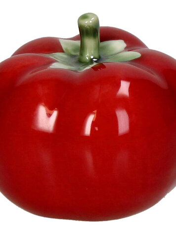 Ornament Tomato Porcelain Red 8x8x6.6cm