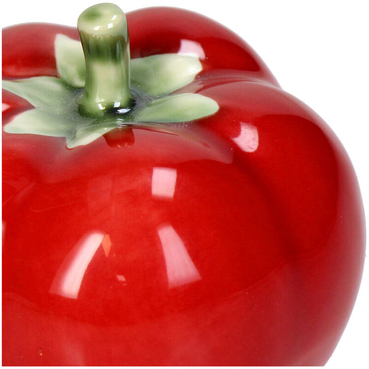 Ornament Tomato Porcelain Red 8x8x6.6cm