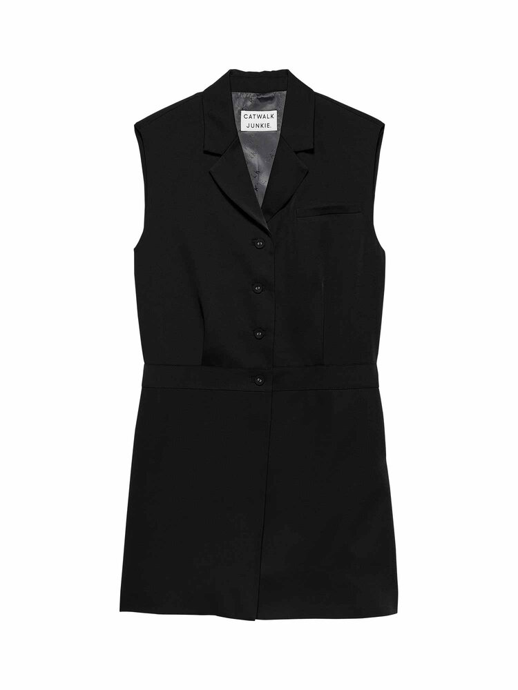 Catwalk Junkie Waistcoat Dress -  black