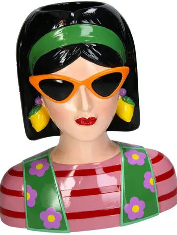 Vase Fashion Lady Polyresin Multi 25,5 x 15 x 29 cm