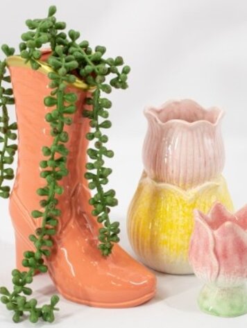 Pottery Vase Boot Salom 19.5x8x23.5 cm