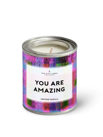 The Gift Label Amsterdam Candletin 90gr - You Are Amazing - jasmine vanilla