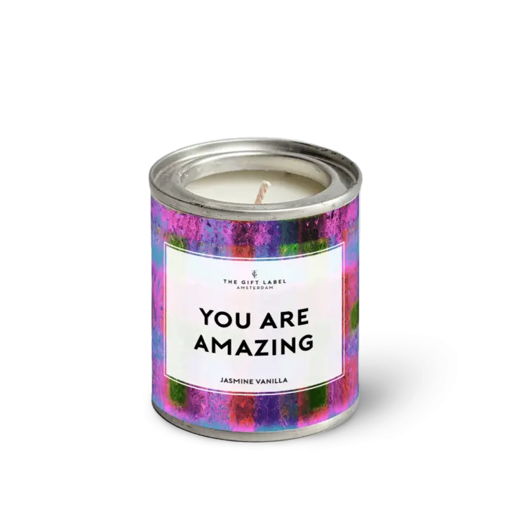 The Gift Label Amsterdam Candletin 90gr - You Are Amazing - jasmine vanilla