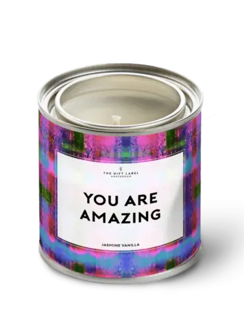 The Gift Label Amsterdam Candletin 310gr - You Are Amazing - jasmine vanilla