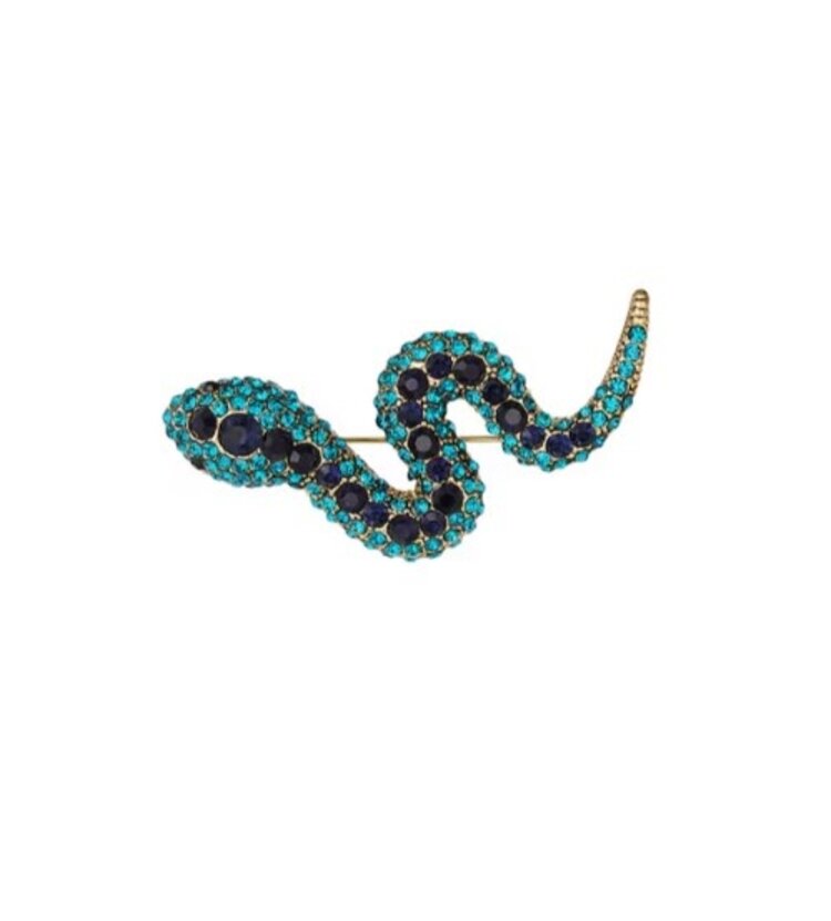 Snake Broche - bleu