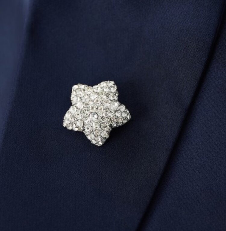 Floral essence broche - silver