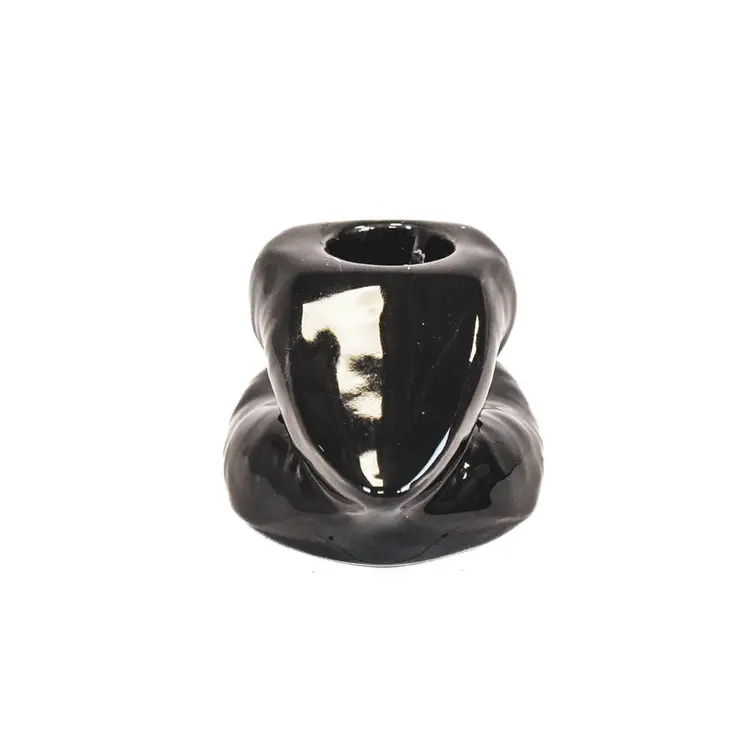 House Vitamin Candle holder - Lip - Ceramic - black - 7x5,5x4cm - Copy