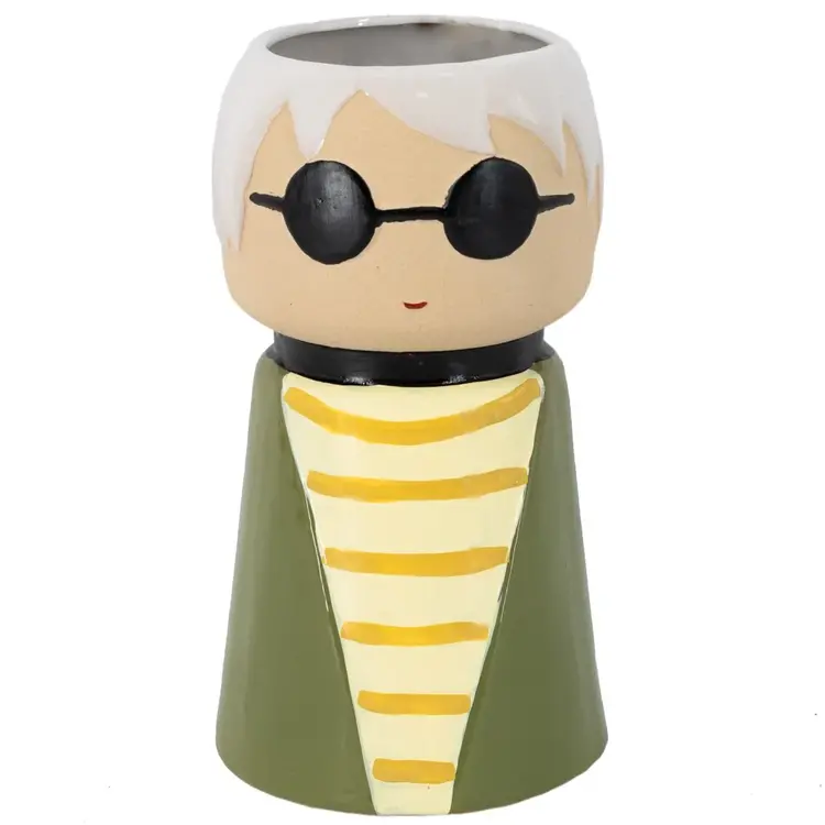 Pottery Kokeshi Doll vase Queen Elizabeth