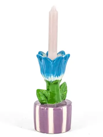 Candle stand tulip stripes