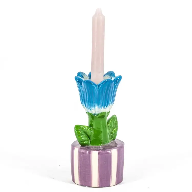 Candle stand tulip stripes