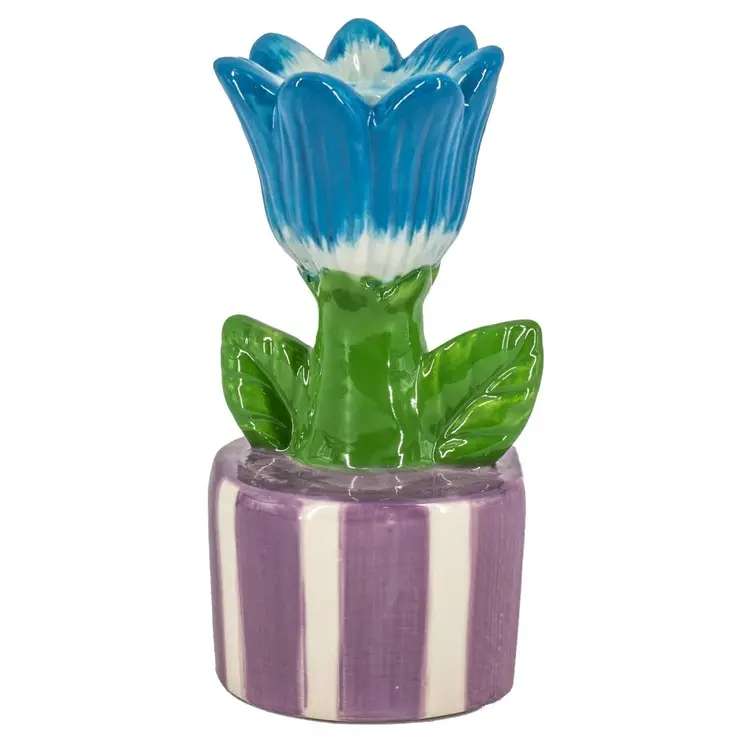Candle stand tulip stripes